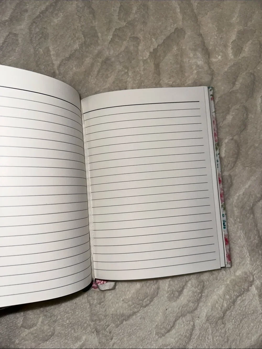 SA White Pink Blue Green Quilted Beaded Floral hard cover lined pages journal
